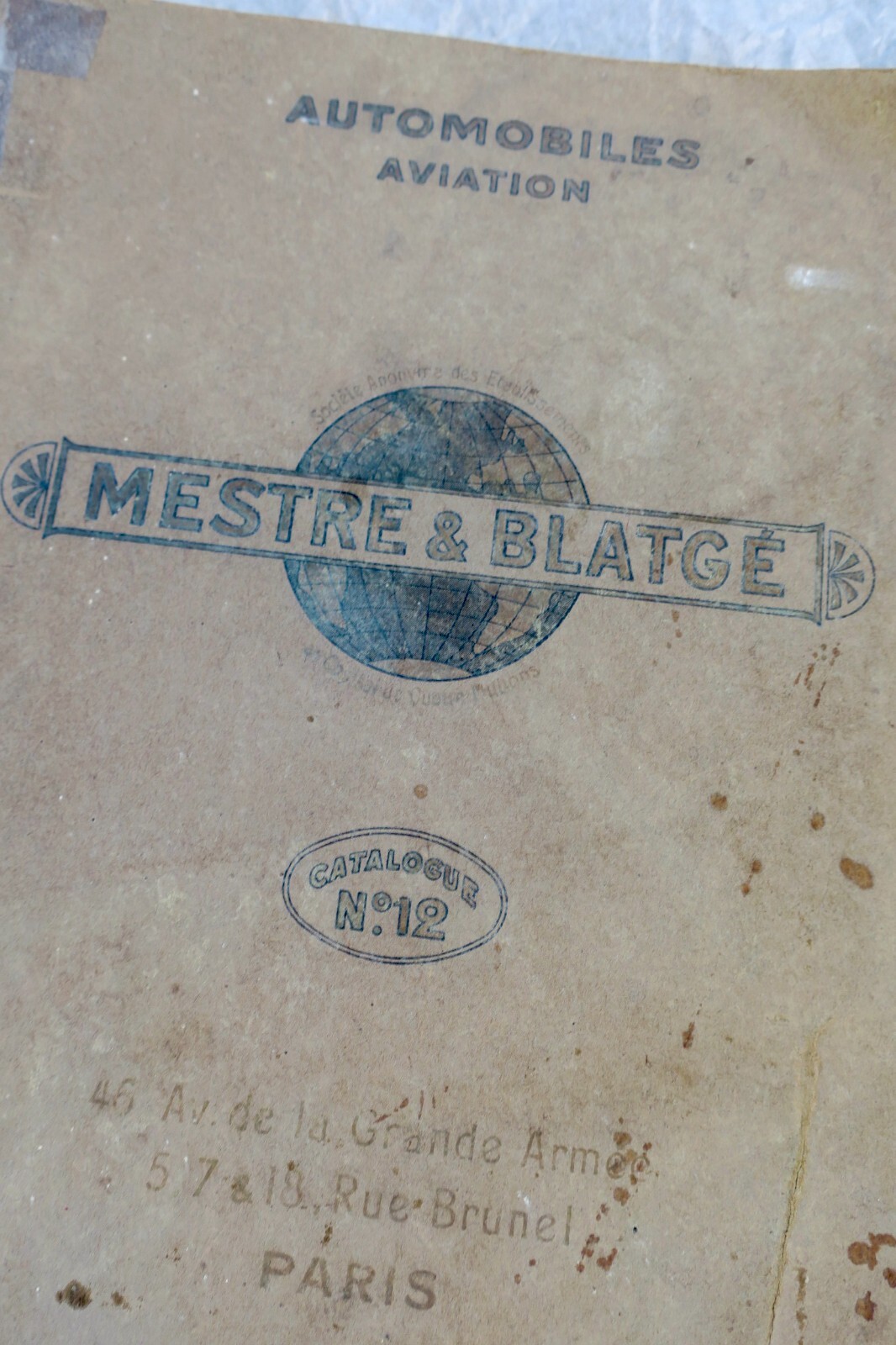 1913年汽车与航空目录<span class="lla-card-orig-wrap"><span class="lla-card-orig">❦ Catalogue MESTRE & BLATGE automobiles aviation n°12 1913</span></span> - La Librairie Antique