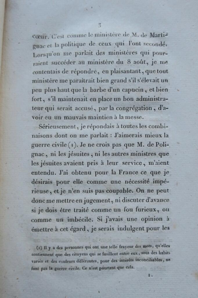 Analysis of July 1830 Events