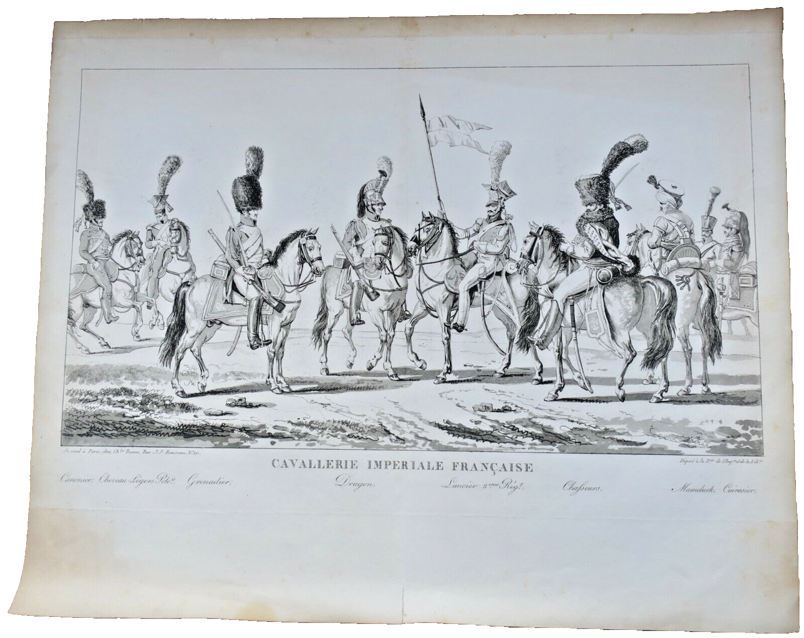 Cavalerie impériale française 39 x 57 cm - La Librairie Antique