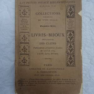 CAZIN - BIBLIOGRAPHIE Livres-bijoux précurseurs des Cazins