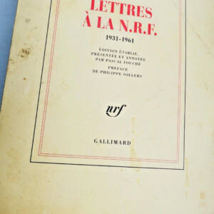 CELINE, LOUIS-FERDINAND LETTRES A LA N.R.F.: 1931-1961) GALLIMARD