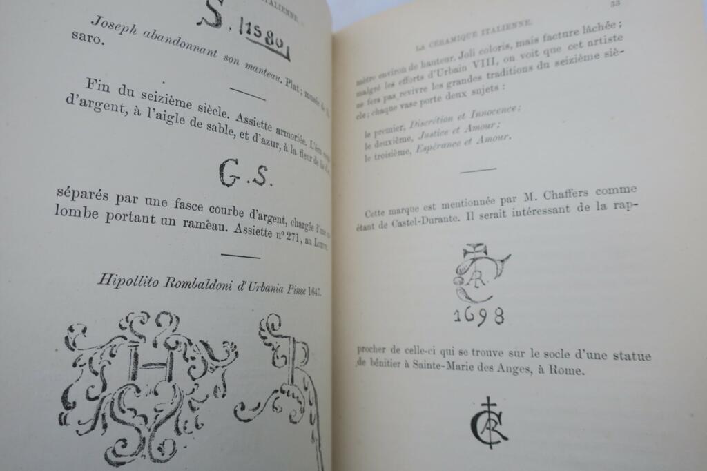 Italienische Keramik: Marken & Monogramme (1880er)
