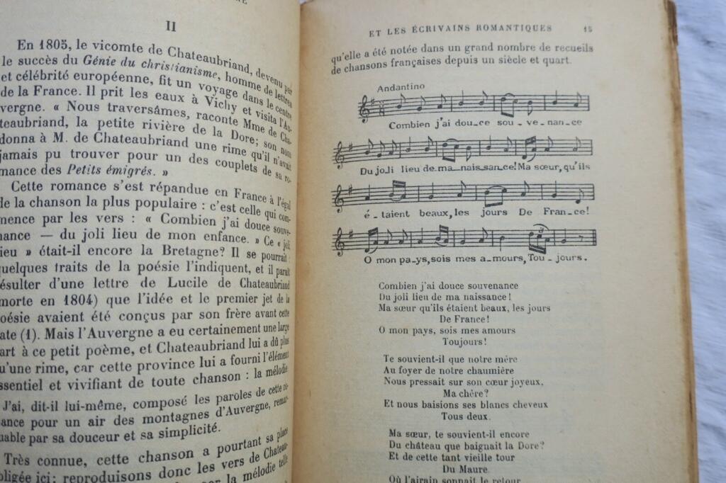 Beliebte Lieder und romantische Schriftsteller