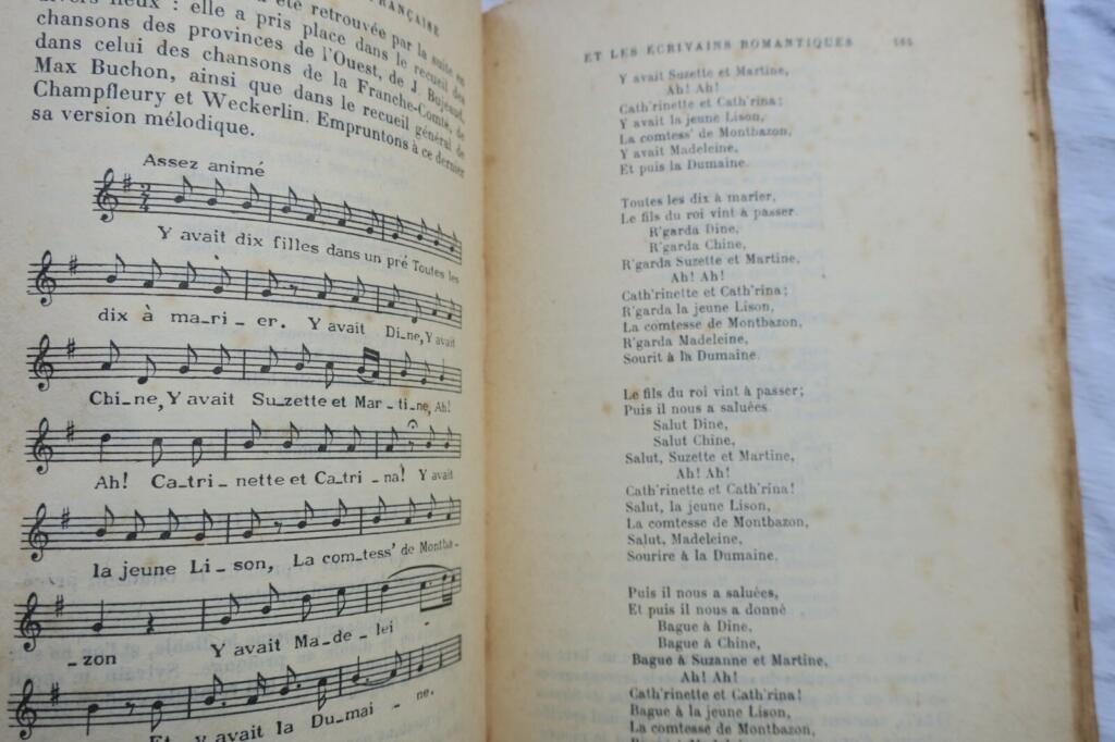 Beliebte Lieder und romantische Schriftsteller