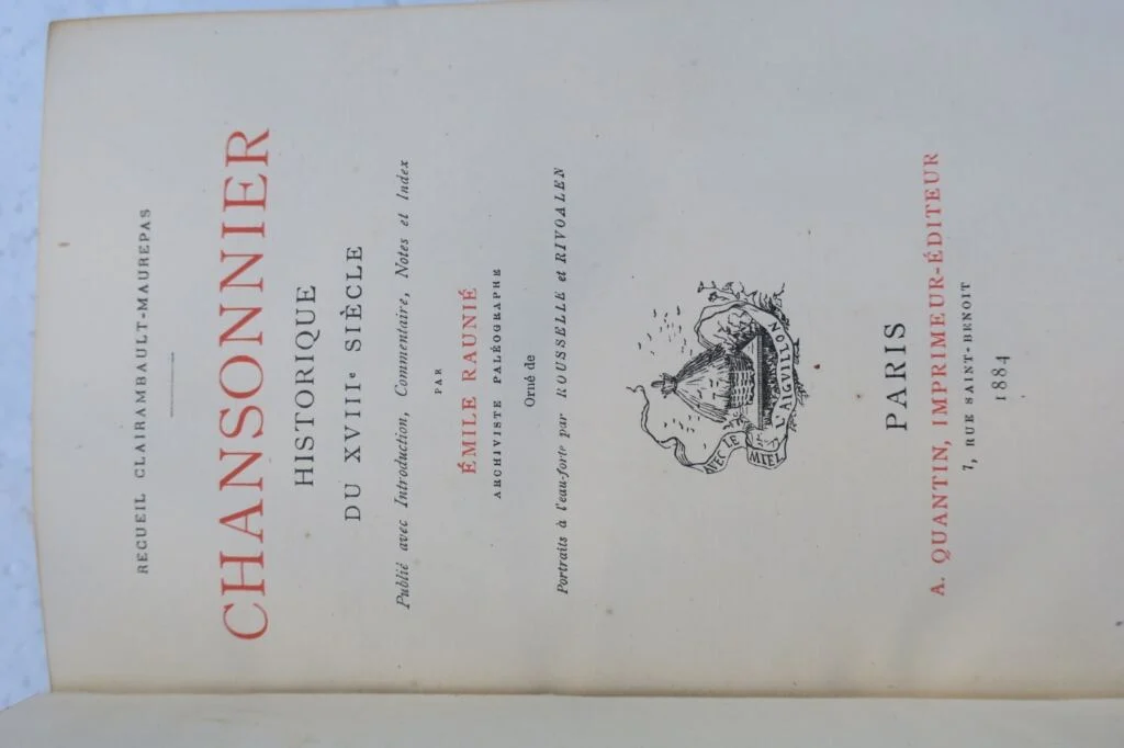 Chansonnier historique du XVIIIe siècle
