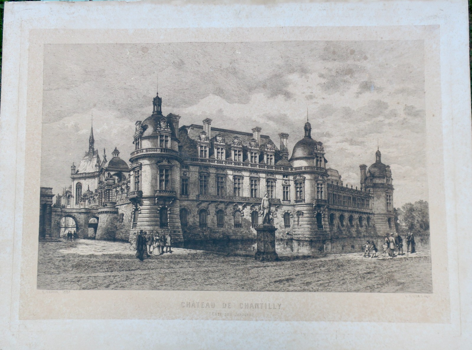 Chantilly landscape engraving by Sadoux, 1887 – Image 8