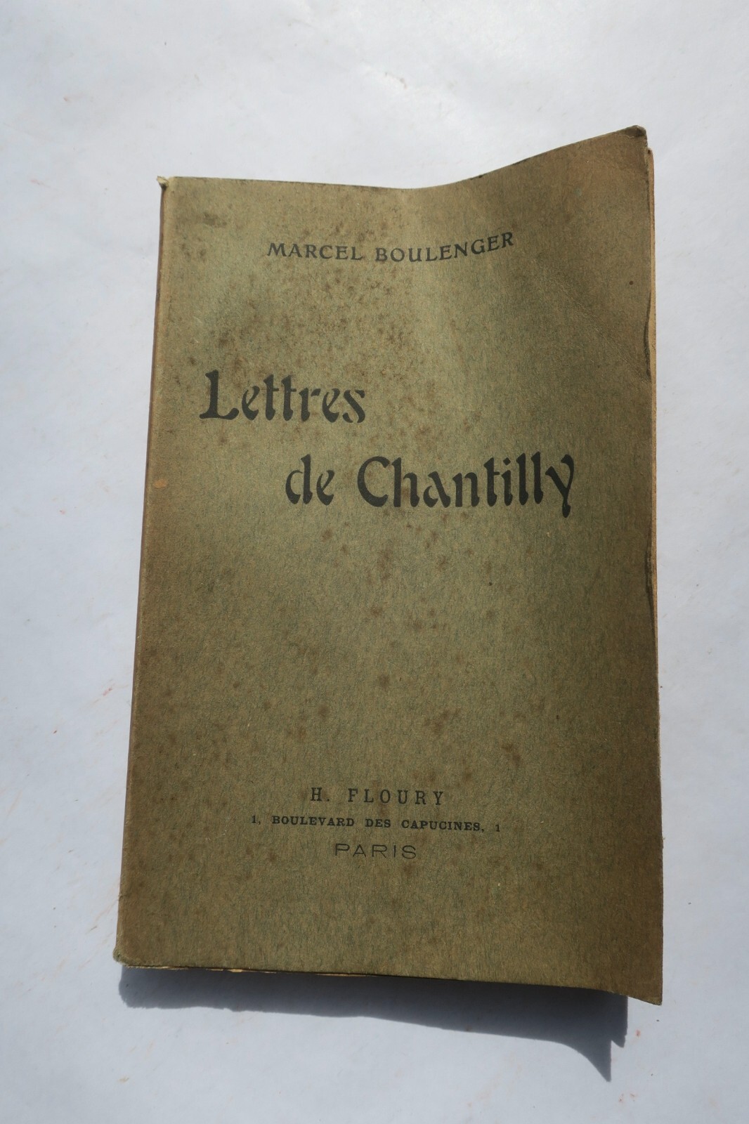 Korrespondenz aus Chantilly<span class="lla-card-orig-wrap"><span class="lla-card-orig">❦ Chantilly lettres de chantilly 1907</span></span> - La Librairie Antique