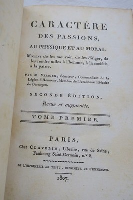 Passions: Physical and Moral Character