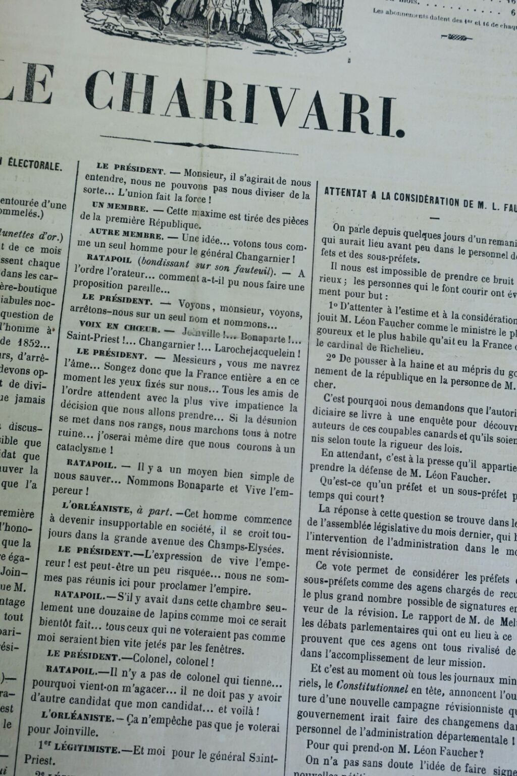 Satirische Illustrationen von 1851