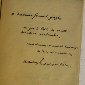 CHARPENTIER La nuit de Juin 1930 dédicacé