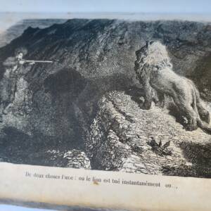 Lion Hunt adventure narrative with Doré illustrations