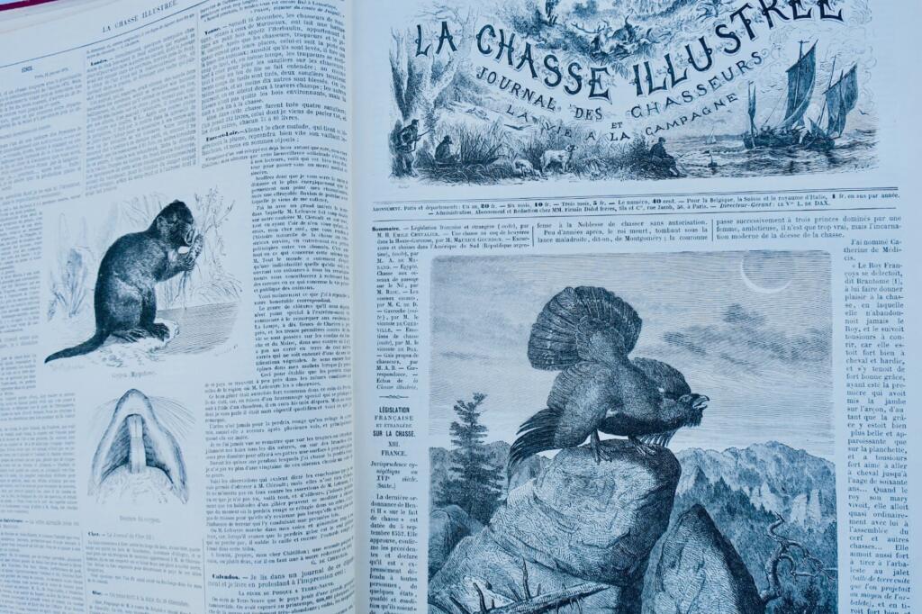 Hunting periodical with wood engravings, 1872-73
