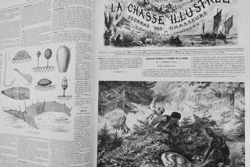 Hunting periodical with wood engravings, 1872-73
