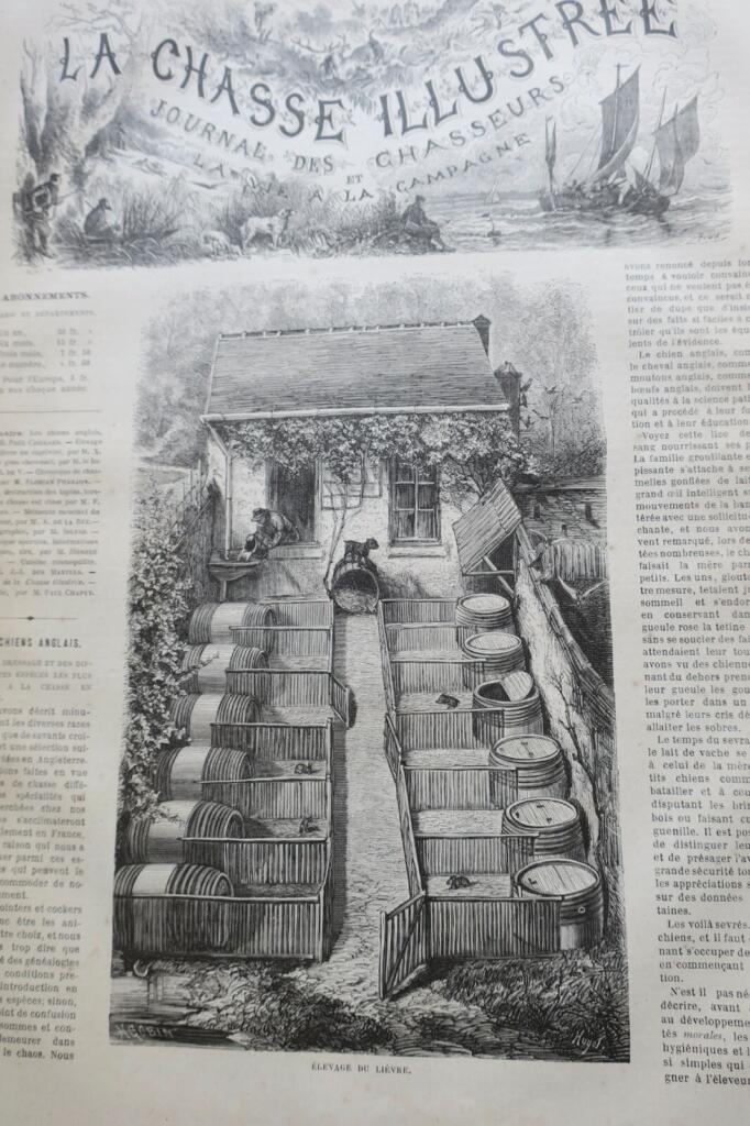 Jagdzeitschrift mit Holzstich-Illustrationen, 1879