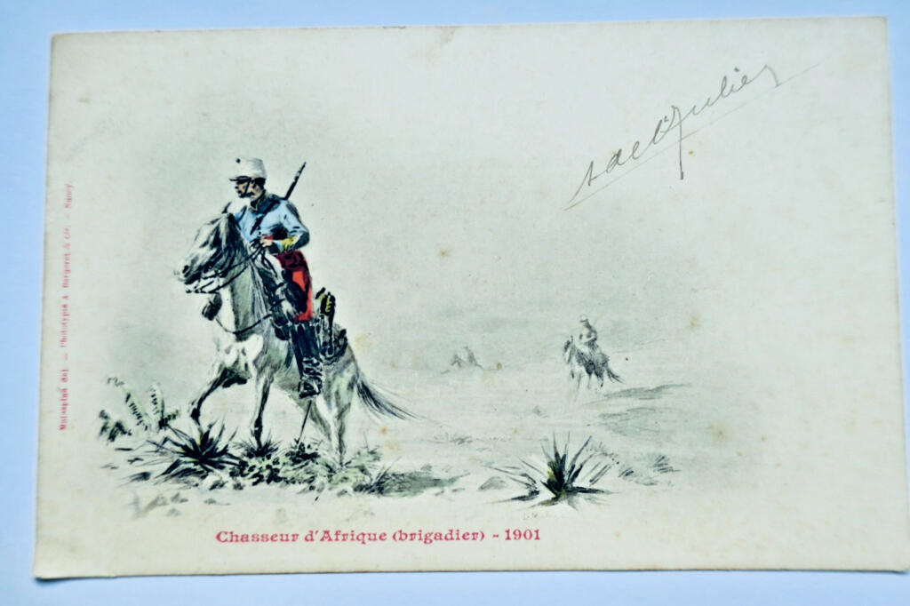African Hunter with Engravings