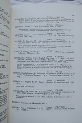 Kritische Bibliografie über Chateaubriand 1801-1986