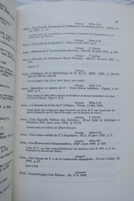 Kritische Bibliografie über Chateaubriand 1801-1986