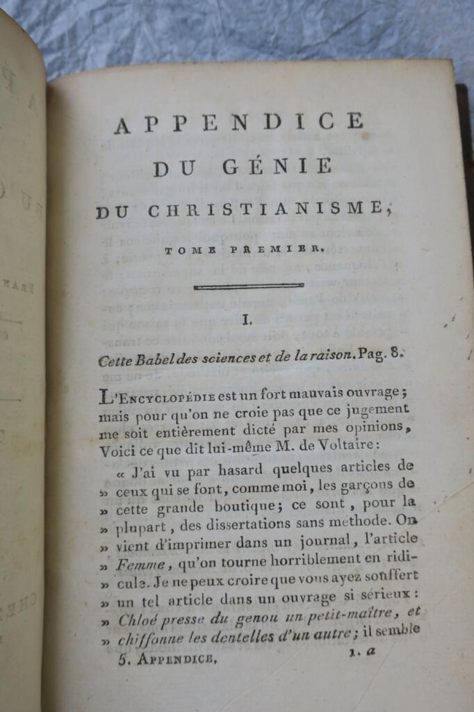 Appendix on the Genius of Christianity