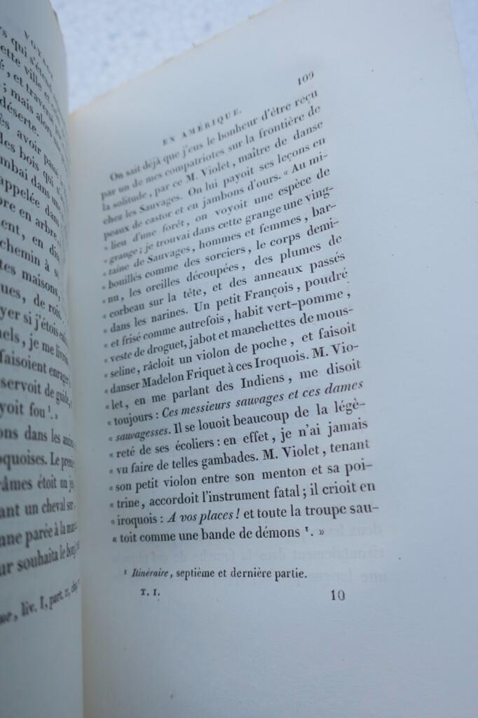 CHATEAUBRIAND (Le Vicomte de) Voyage en Amérique 1833