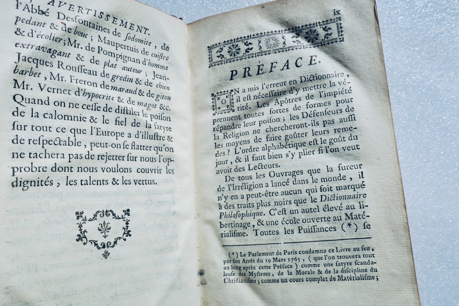CHAUDON Anti-Dictionnaire Philosophique, pour servir de Commentaire 1775 – Image 3