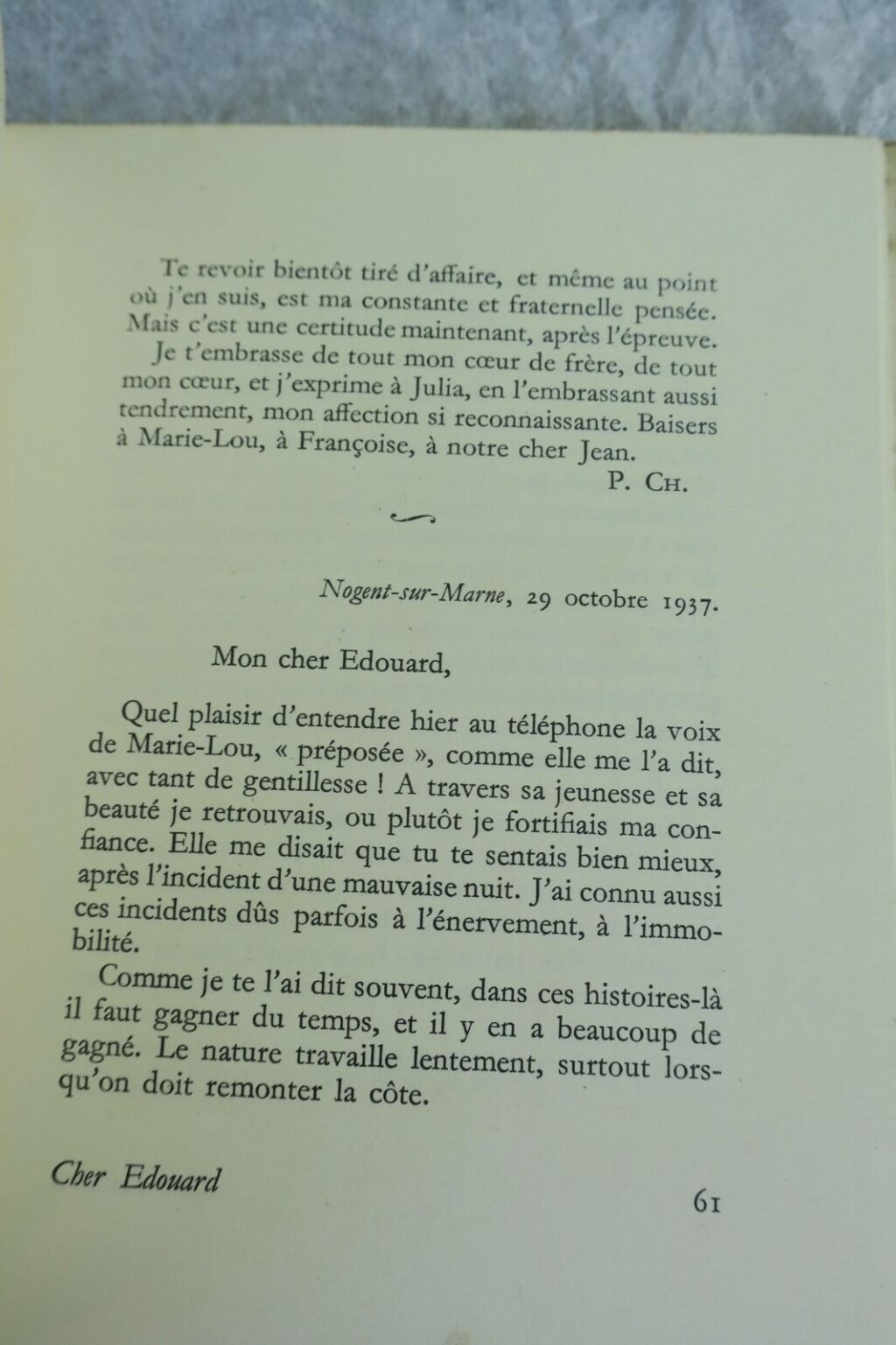 Cher Edouard. P., Les Amis d’Edouard + dédicace