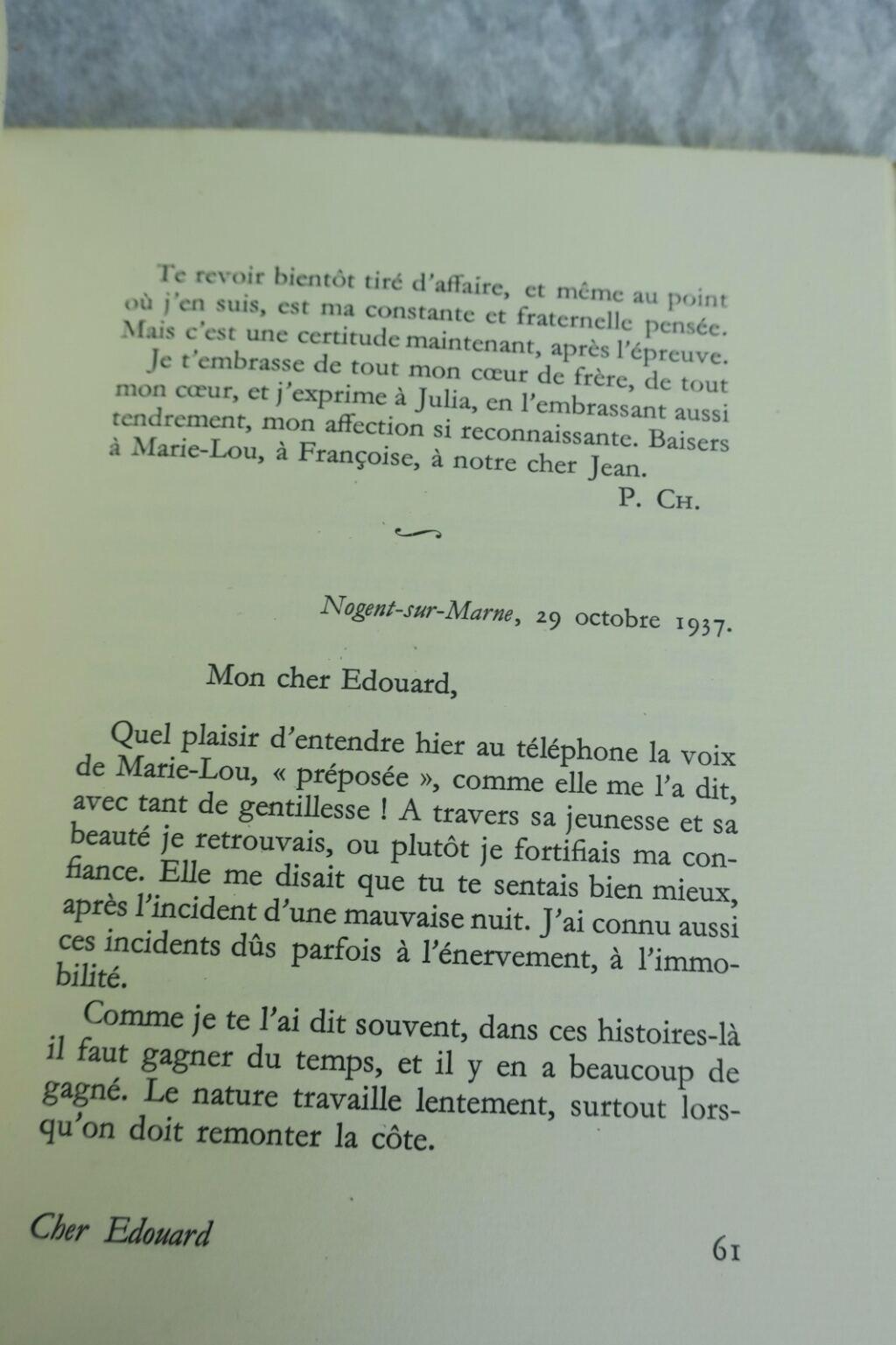 Cher Edouard. P., Les Amis d’Edouard + dédicace
