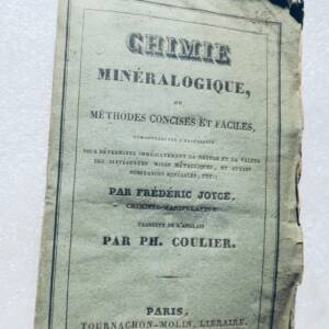 chimie minéralogique ou méthode concise et facile 1825