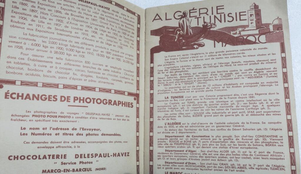 Photo album of Delespaul-Havez chocolate