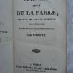 Chompré Dictionnaire Abrégé de la fable 1833 - La Librairie Antique