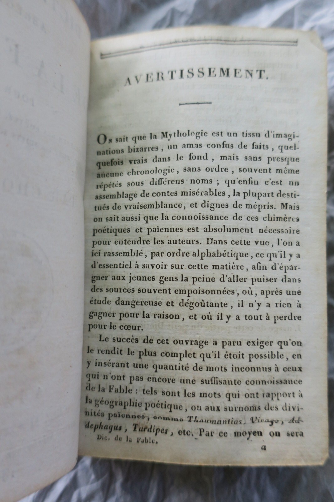 Chompré Dictionnaire abrégé de la Fable, pour l'intelligence des poëtes..1824 – Image 4