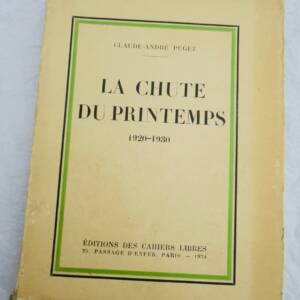 chute du printemps 1920-1930 + dédicace