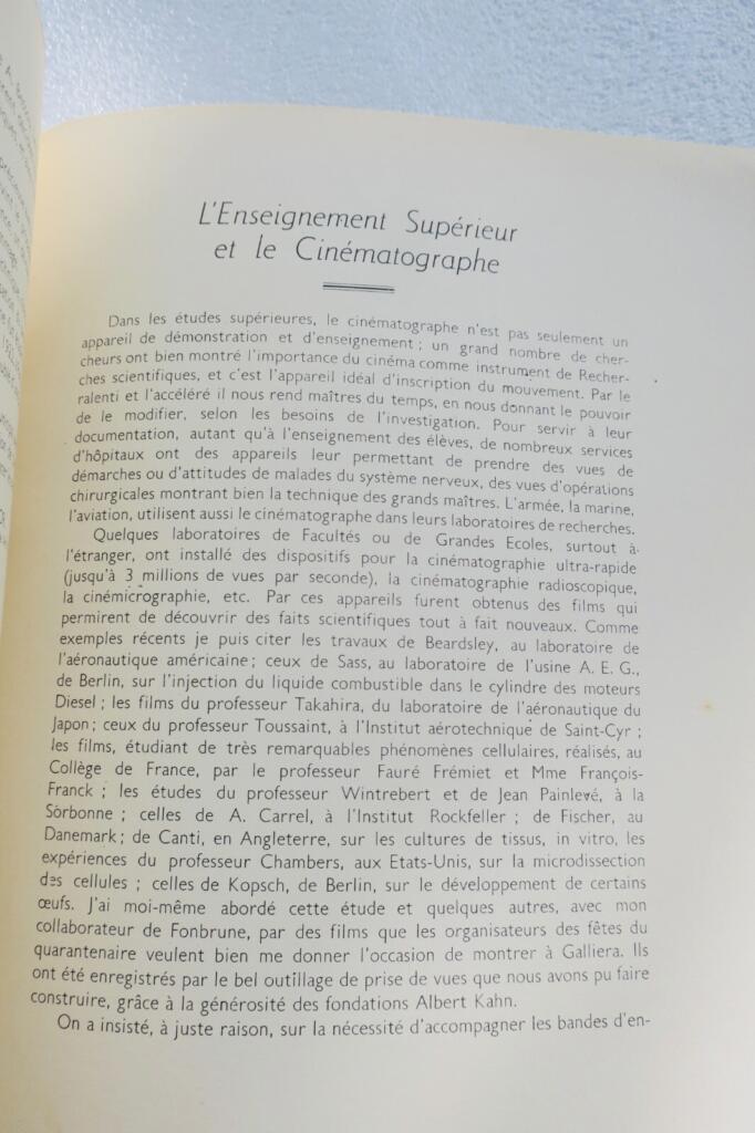Cinema Hommage à Louis Lumière – Ville de Paris Musée Galliéra 1935