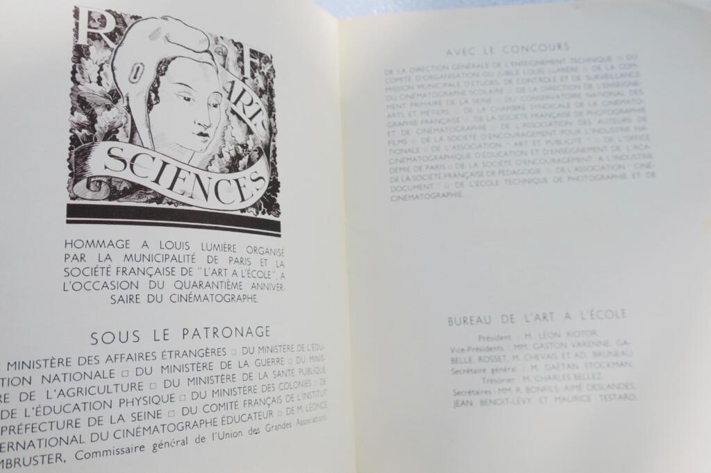 Cinema Hommage à Louis Lumière – Ville de Paris Musée Galliéra 1935