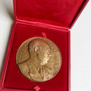 Cino Del Duca Medal 82 Mm., Signed Dropsy