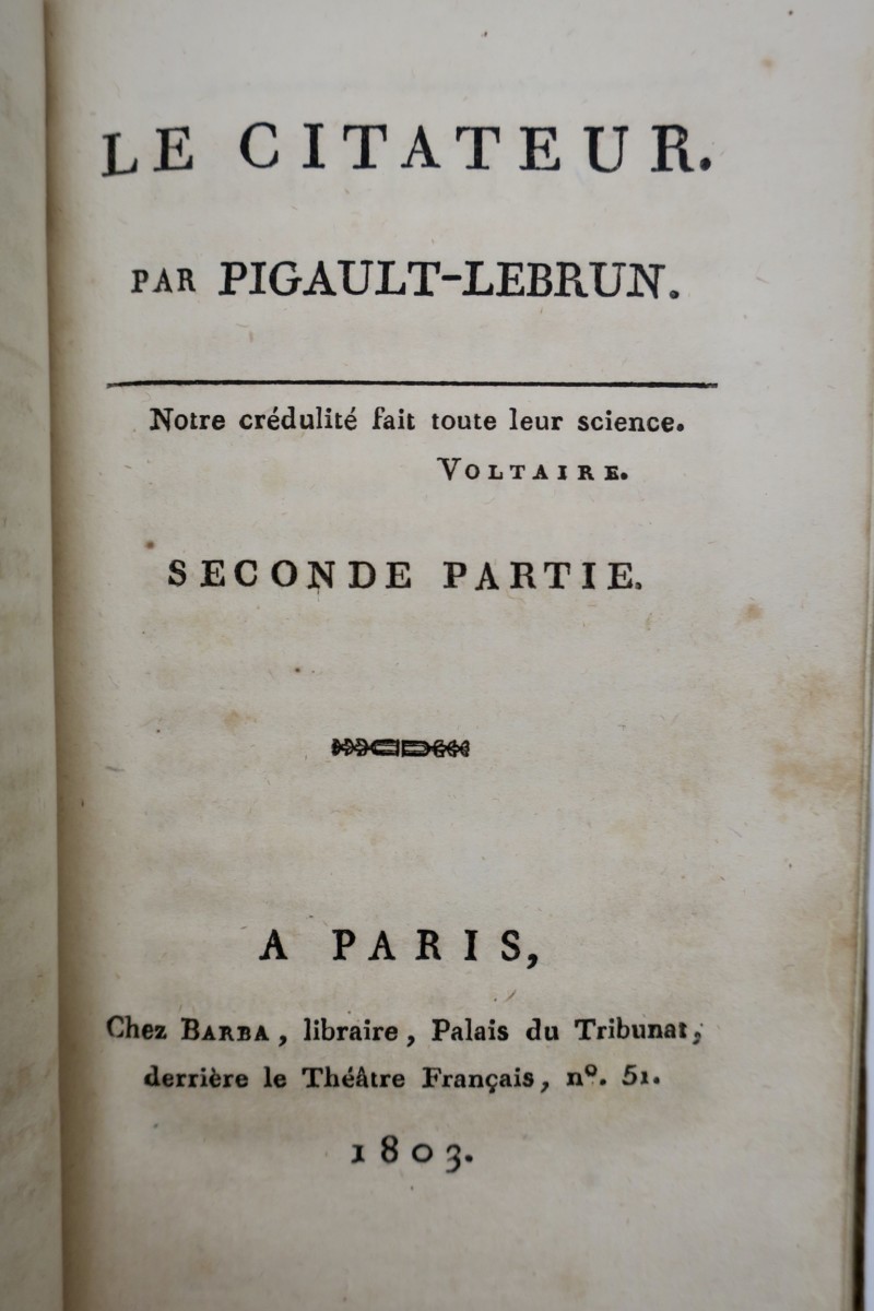 citateur Pigault-Lebrun 1803 – Image 3