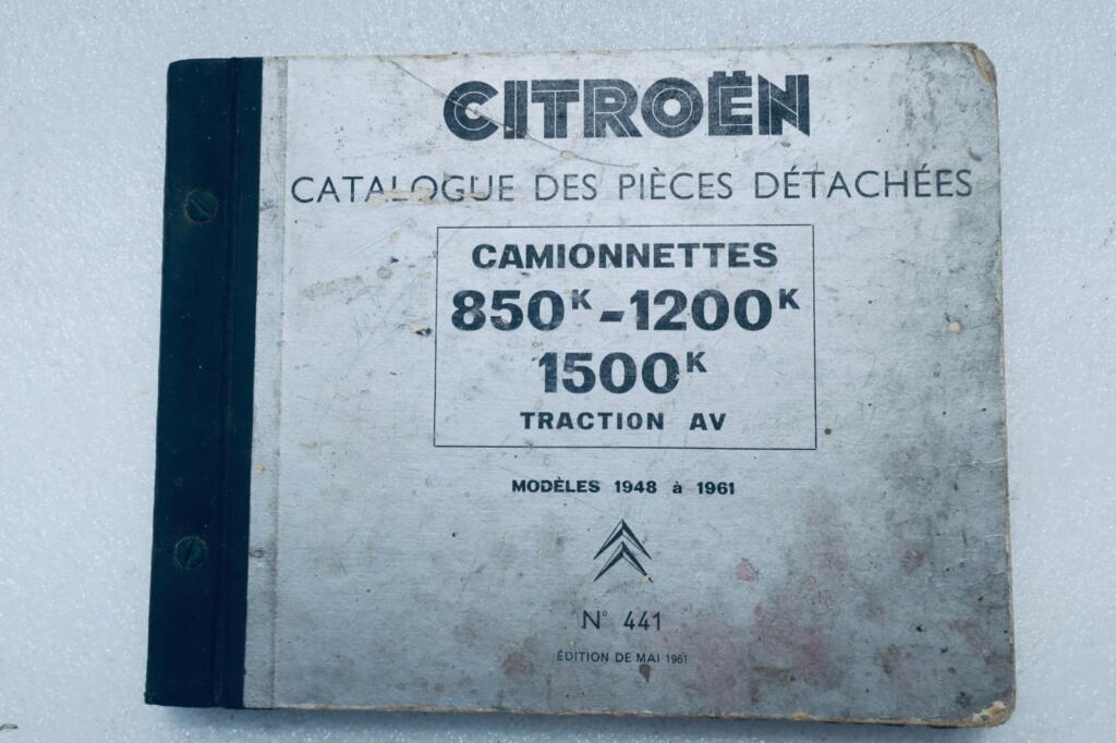citroën camionnettes 850 k – 1200 k 1500 k traction avant modèle 1948-1961