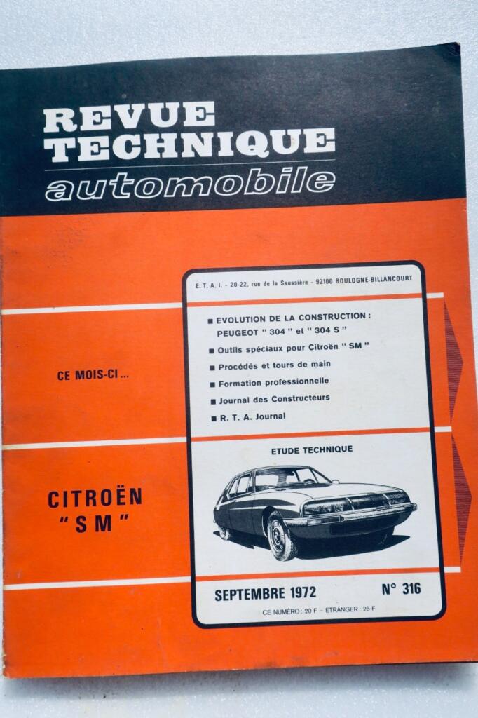 Citroën SM Technical Workshop Manual