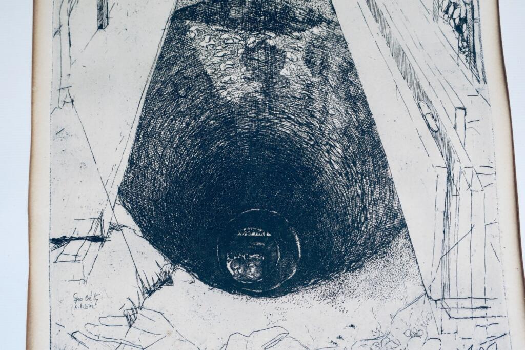 Signed etching by Claude Grobéty