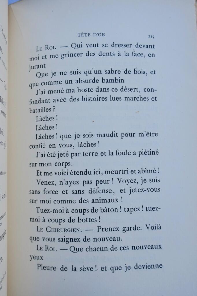 TETE D'OR - Poetisches Drama
