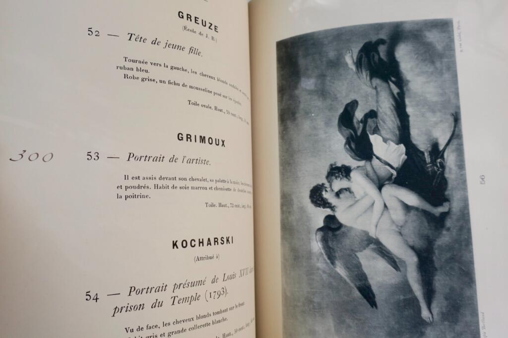 Auction catalog of paintings, pastels, drawings and miniatures