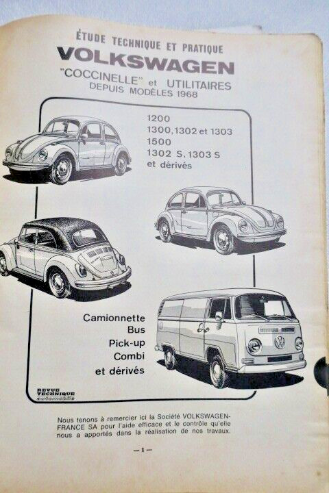 Coccinelle Revue Technique Automobile Volkswagen Coccinelle 1972 utilitaire – Image 9