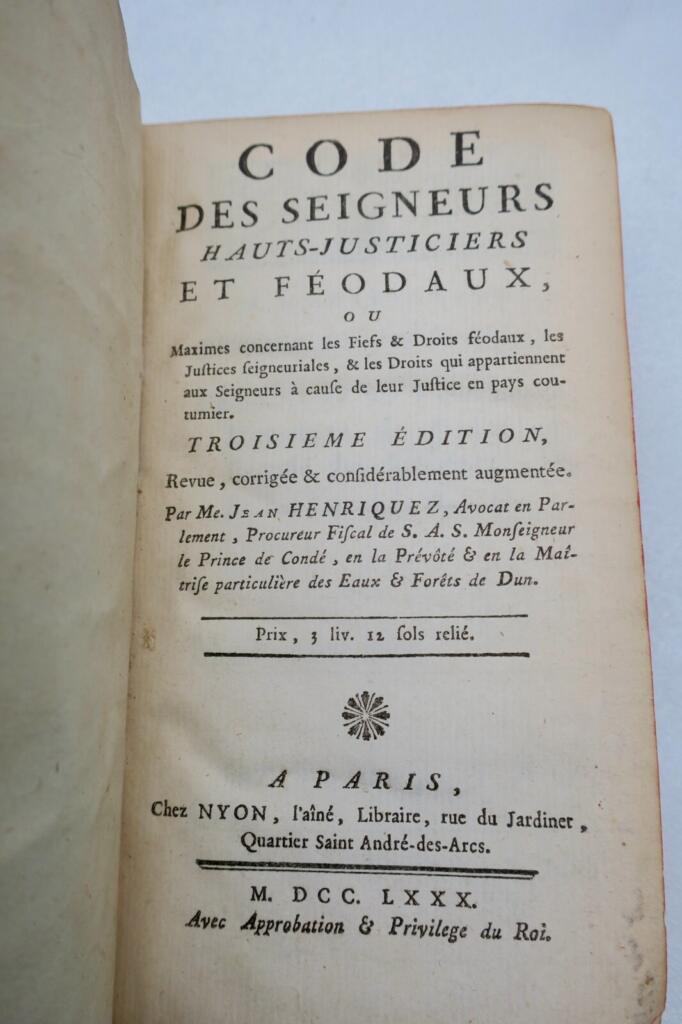 Feudal Law and Seigneurial Rights Compendium