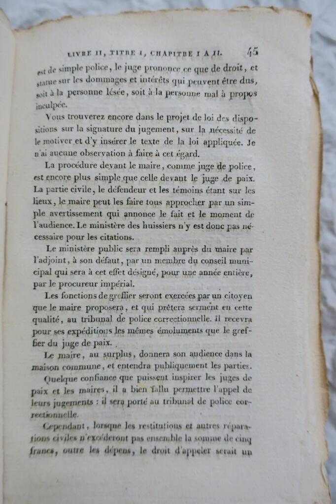 Criminal Procedure Code from 1809