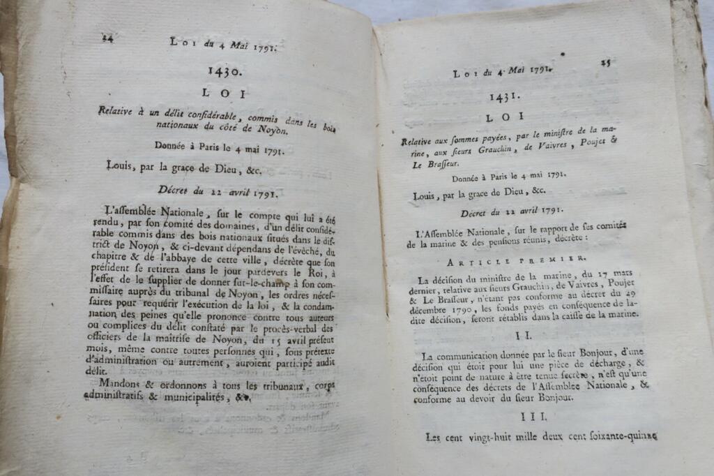 Complete collection of laws from 1791