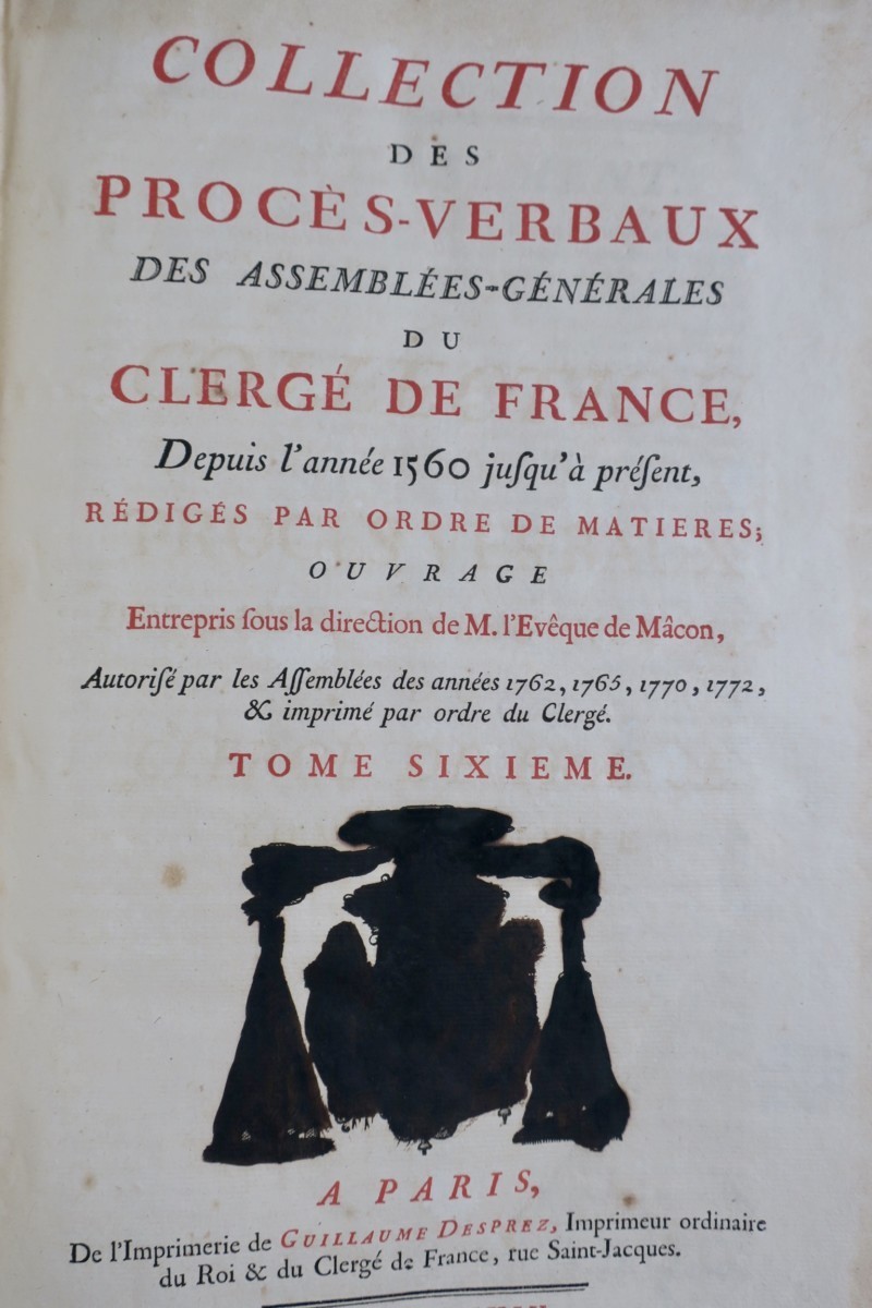 Collection Des Procès-verbaux Des Assemblées-générales Du Clergé De France De... – Image 9
