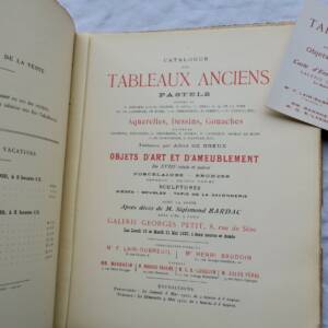 collection Sigismond Bardac Catalogue des Tableaux anciens, Pastels 1920