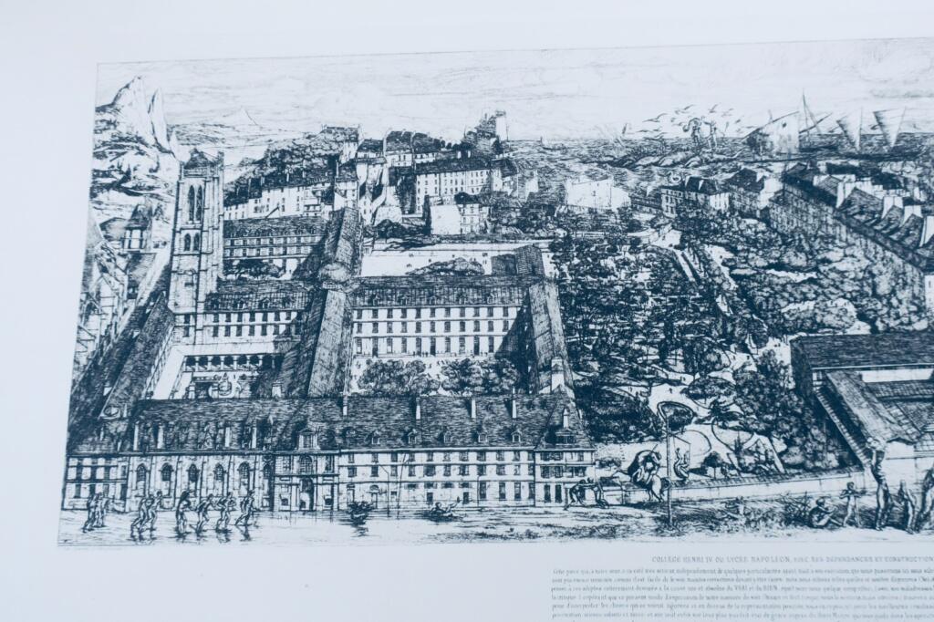 Collège Henri IV oder Lycée Napoléon...1864. Meryon, Radierung