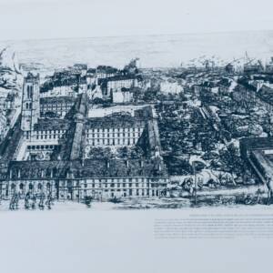 歴史ある大学の美しい版画