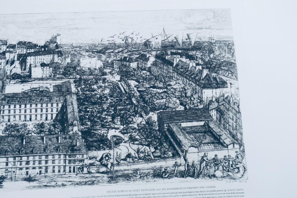 Collège Henri IV oder Lycée Napoléon...1864. Meryon, Radierung