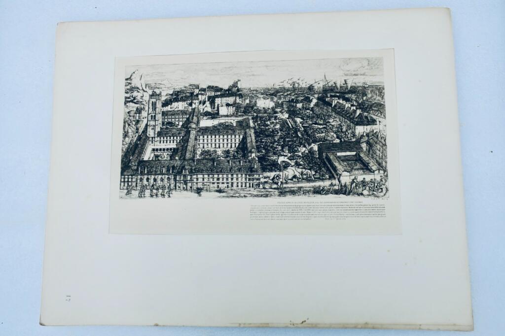 Collège Henri IV oder Lycée Napoléon...1864. Meryon, Radierung